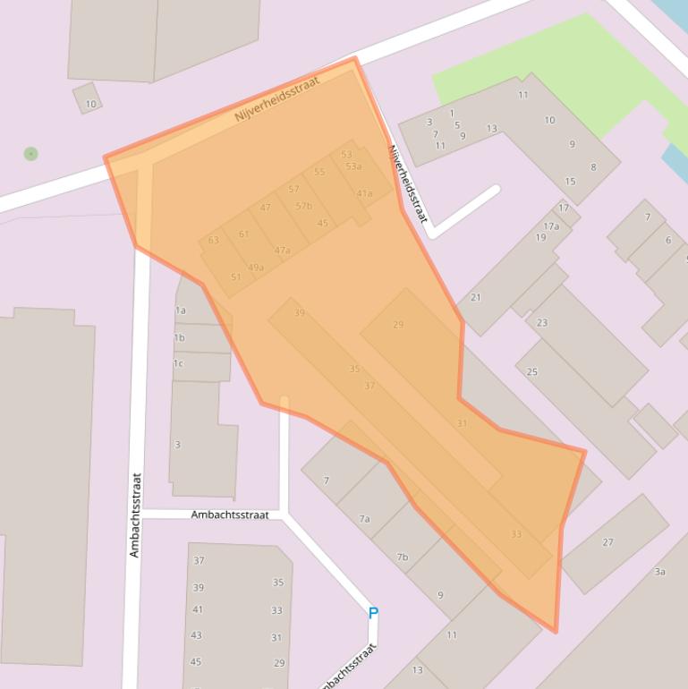 Kaart van postcodegebied 2802AH.