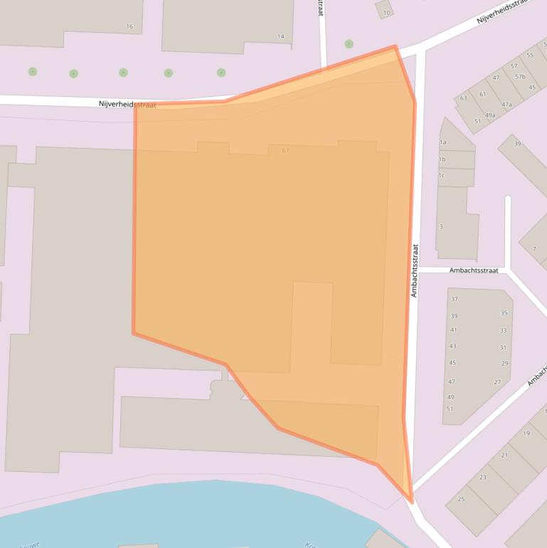 Kaart van postcodegebied 2802AJ.