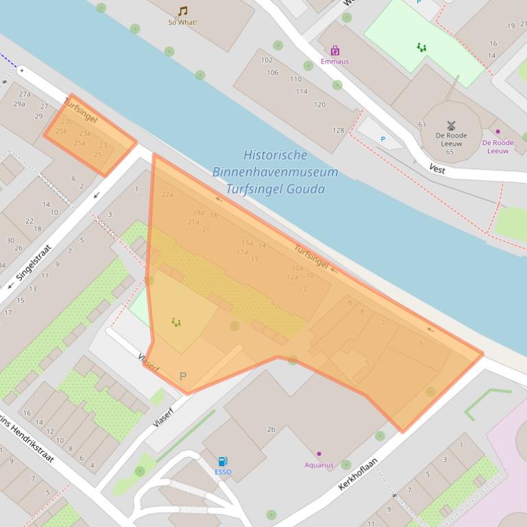 Kaart van postcodegebied 2802BB.