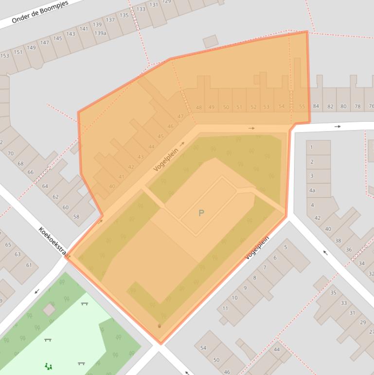 Kaart van postcodegebied 2802CK.