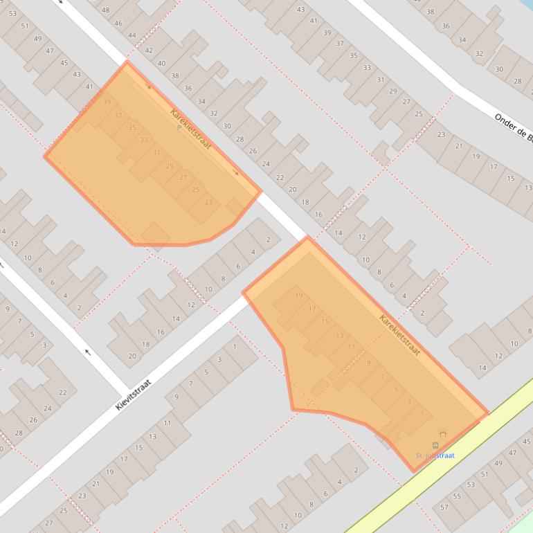 Kaart van postcodegebied 2802CL.