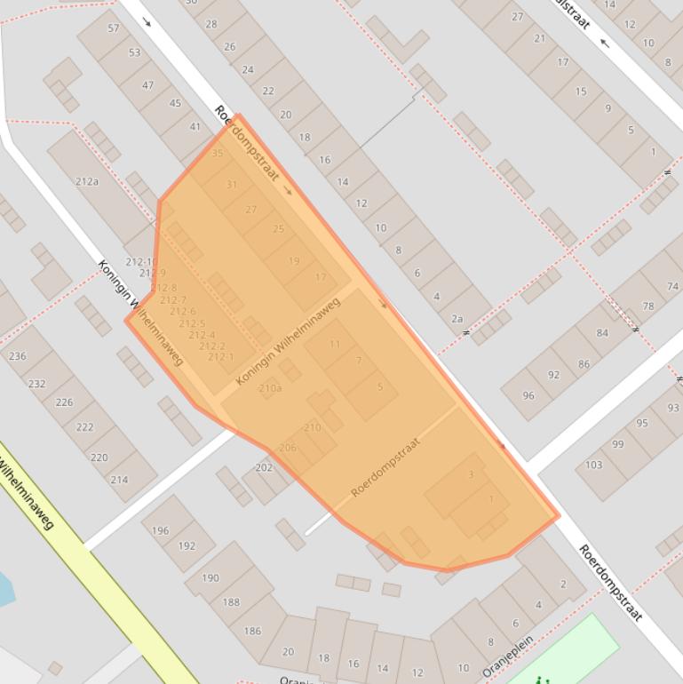 Kaart van postcodegebied 2802CR.