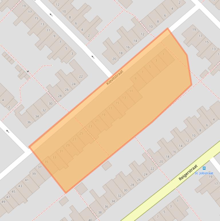 Kaart van postcodegebied 2802ED.