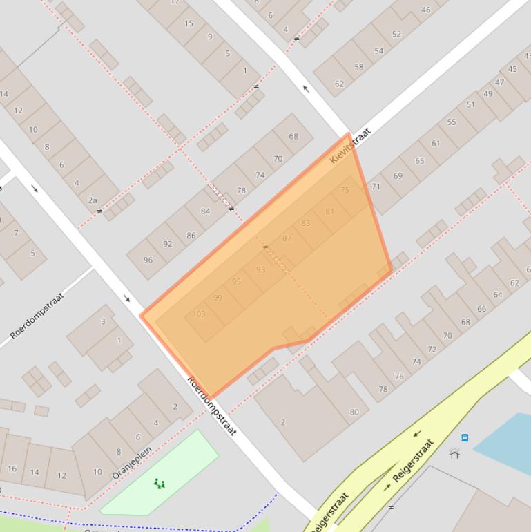 Kaart van postcodegebied 2802EG.