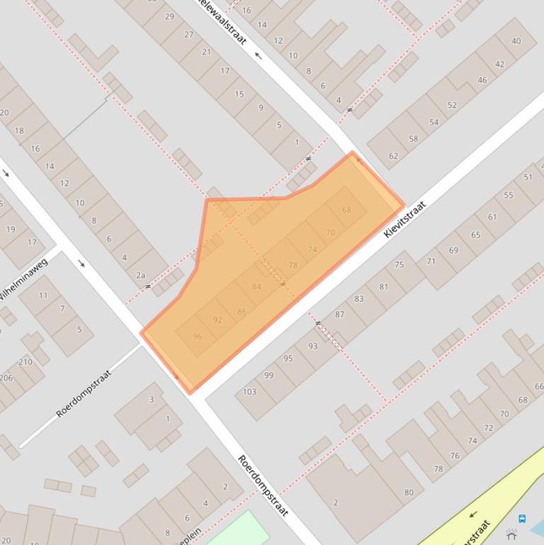 Kaart van postcodegebied 2802EL.