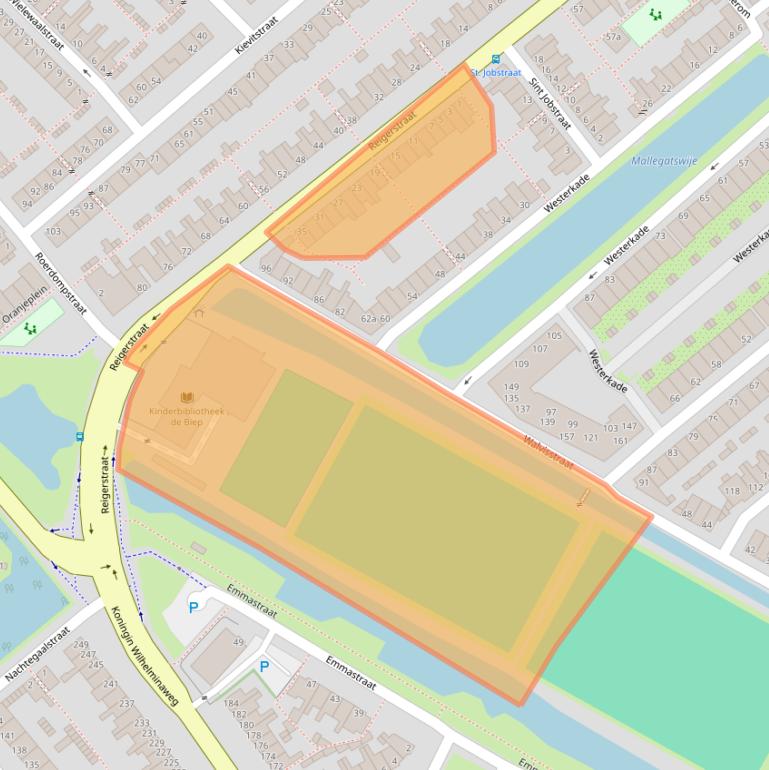 Kaart van postcodegebied 2802EM.