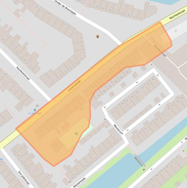 Kaart van postcodegebied 2802ER.