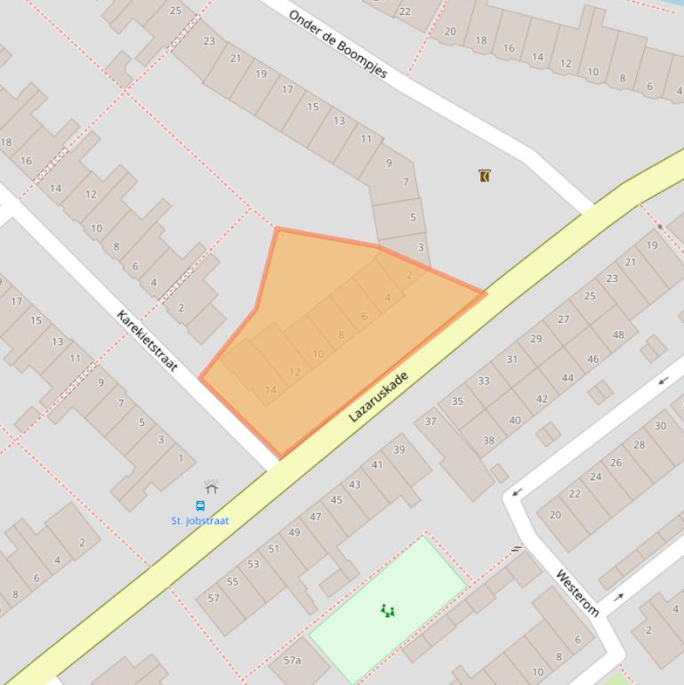 Kaart van postcodegebied 2802ES.