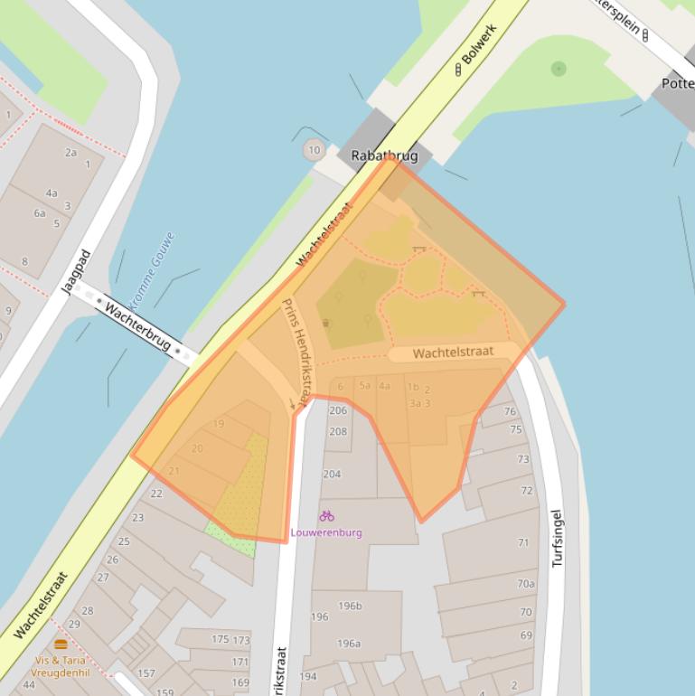 Kaart van postcodegebied 2802ET.