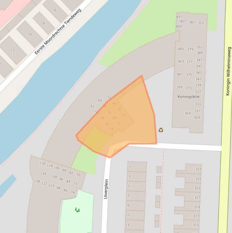 Kaart van postcodegebied 2802GC.