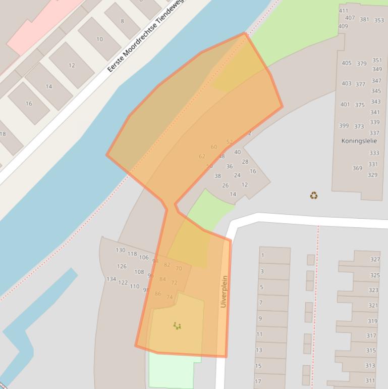 Kaart van postcodegebied 2802GD.