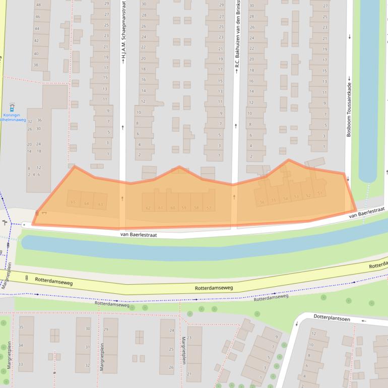 Kaart van postcodegebied 2802GM.