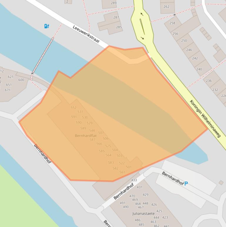 Kaart van postcodegebied 2802GS.