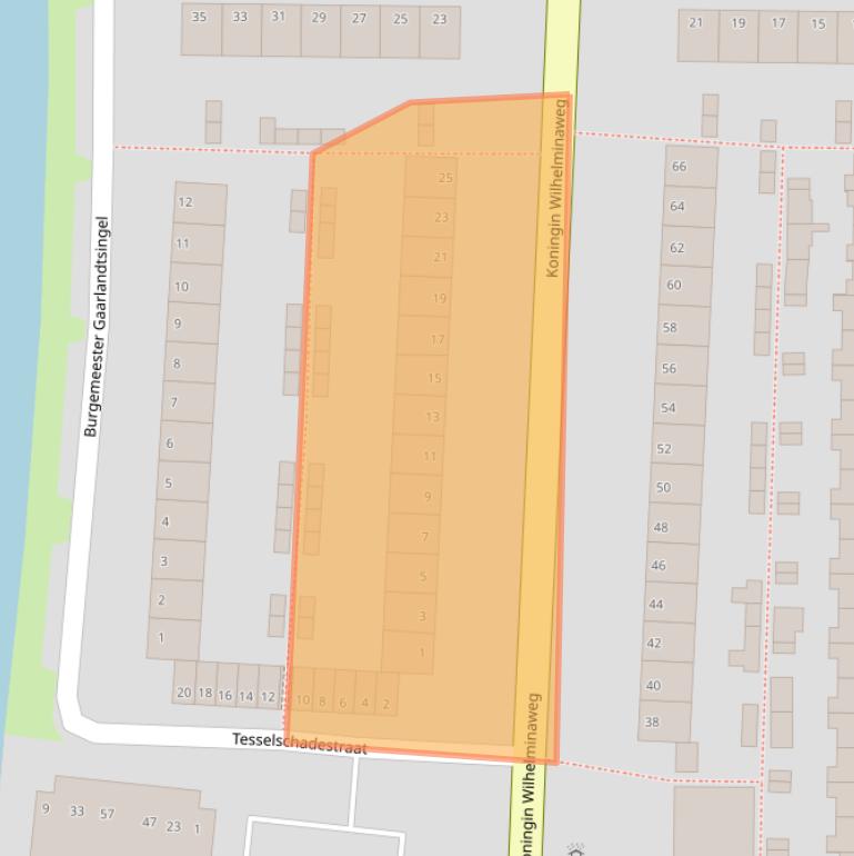 Kaart van postcodegebied 2802HA.