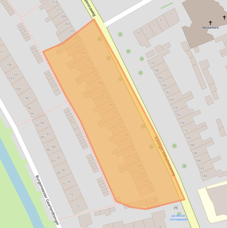 Kaart van postcodegebied 2802HD.