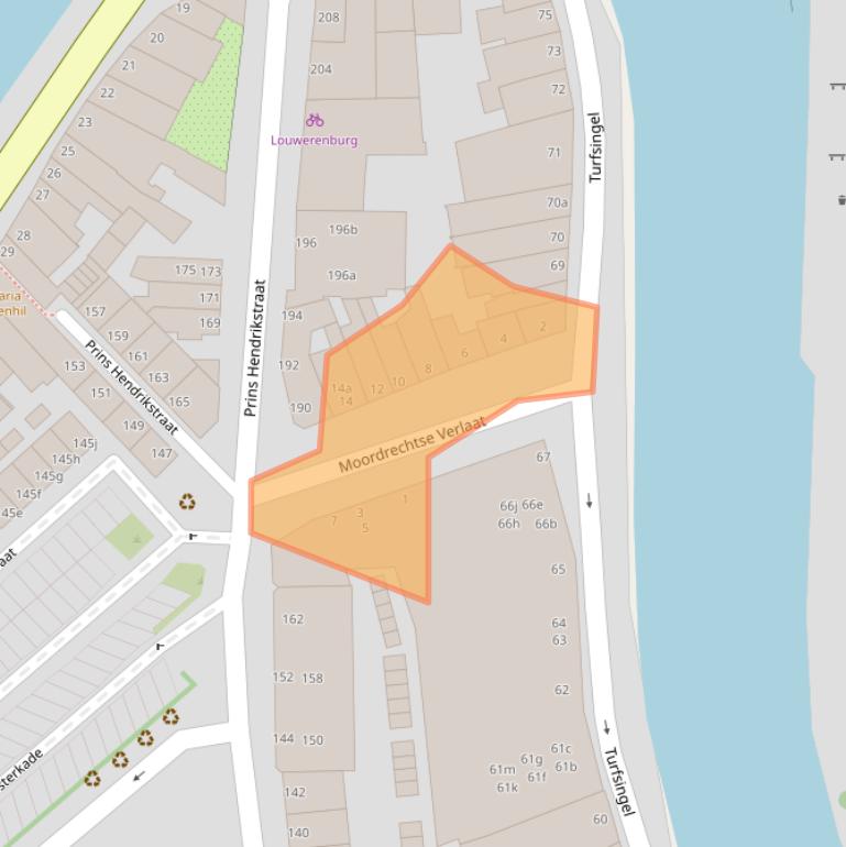 Kaart van postcodegebied 2802JP.