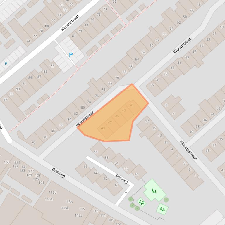 Kaart van postcodegebied 2802KL.