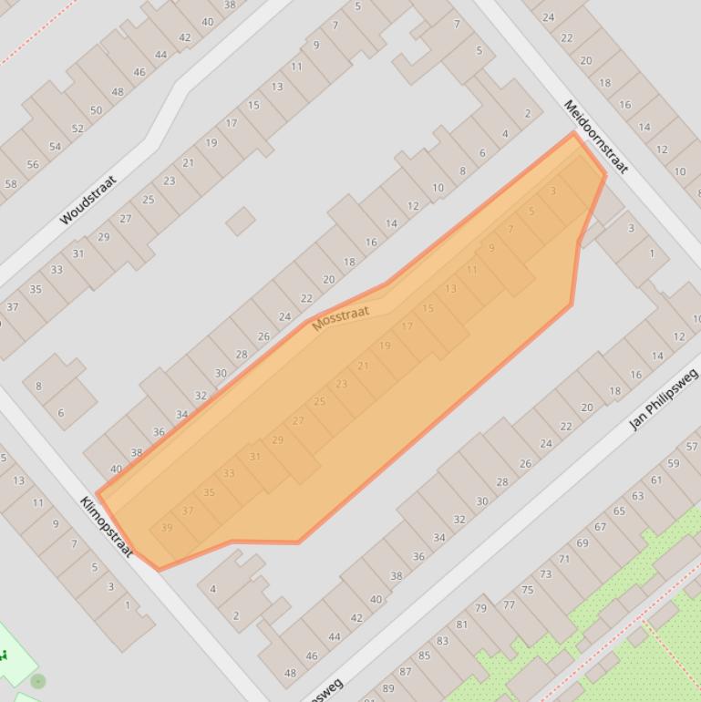 Kaart van postcodegebied 2802KV.