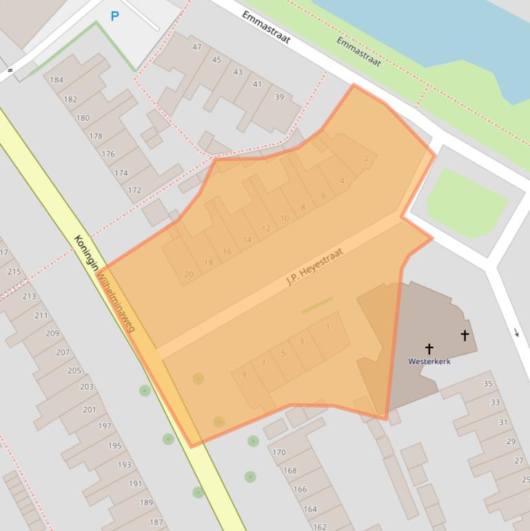 Kaart van postcodegebied 2802LC.