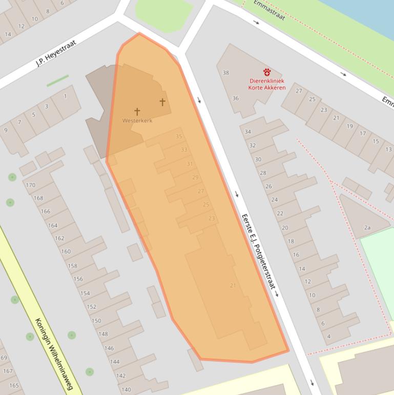 Kaart van postcodegebied 2802LD.