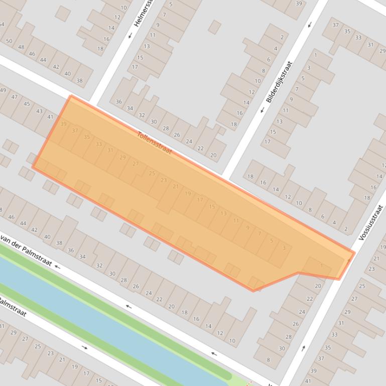 Kaart van postcodegebied 2802LJ.