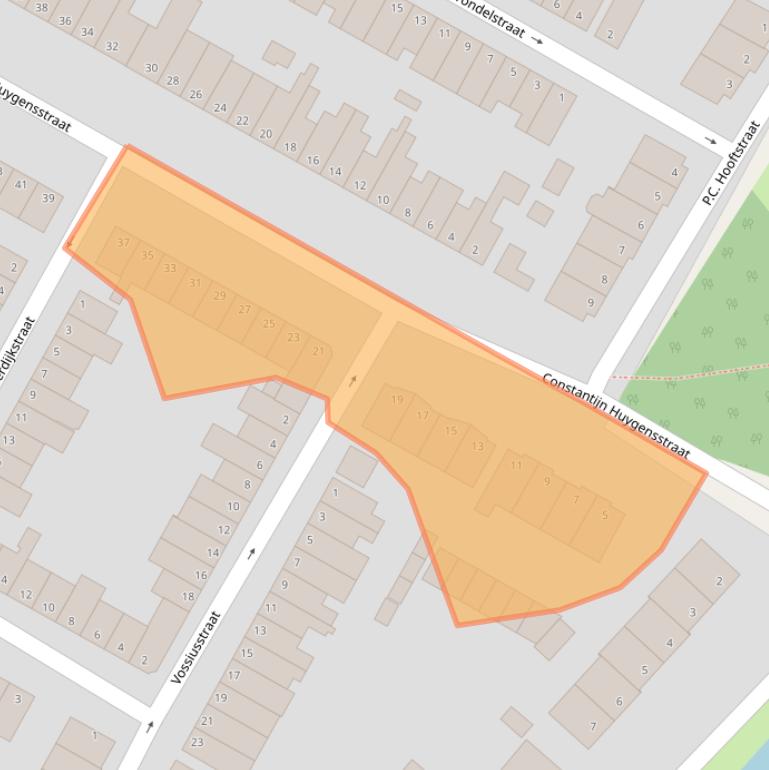 Kaart van postcodegebied 2802LS.