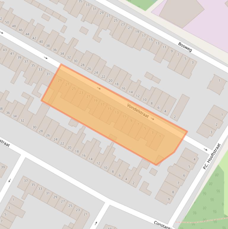 Kaart van postcodegebied 2802NG.