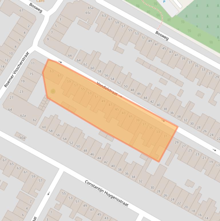 Kaart van postcodegebied 2802NH.