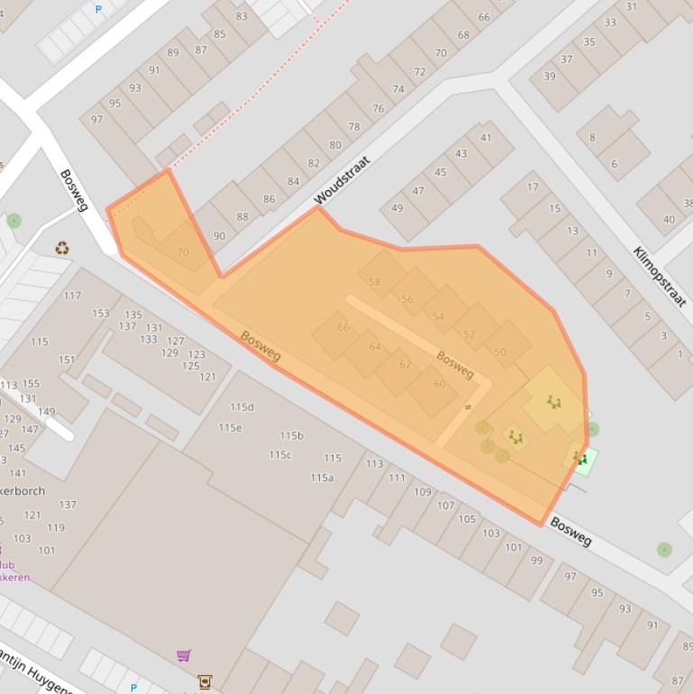 Kaart van postcodegebied 2802NV.
