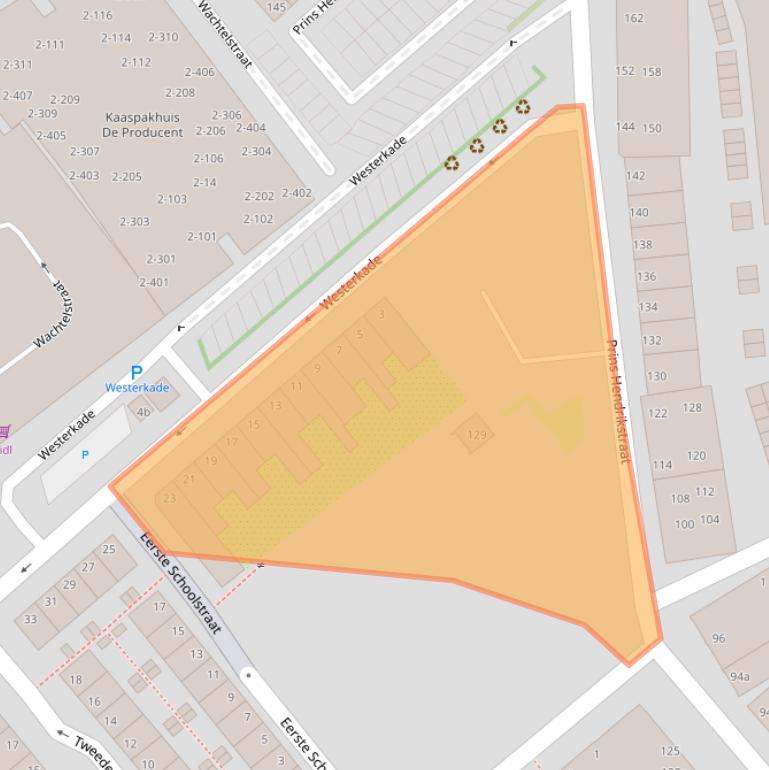 Kaart van postcodegebied 2802SG.