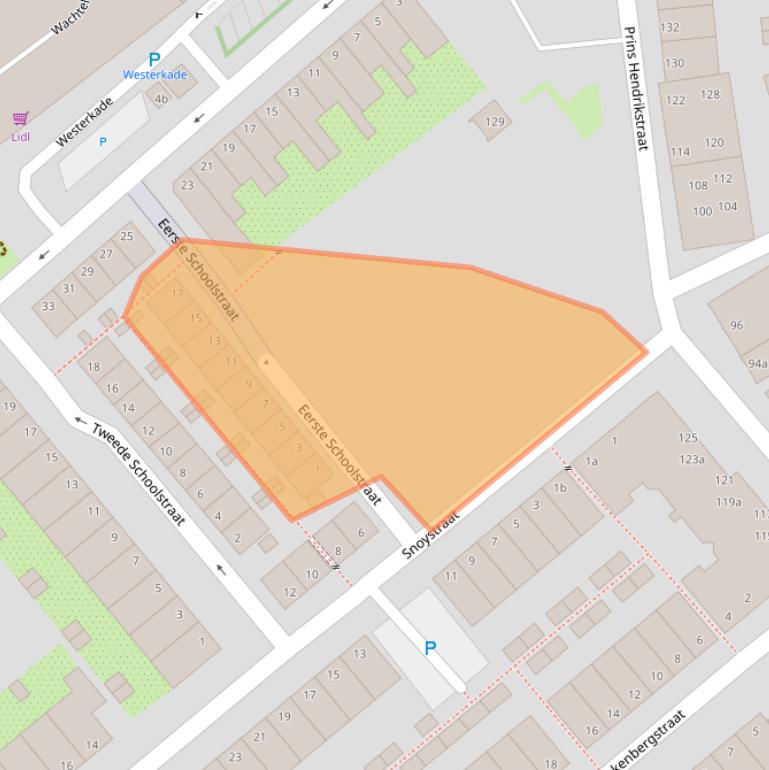 Kaart van postcodegebied 2802SP.