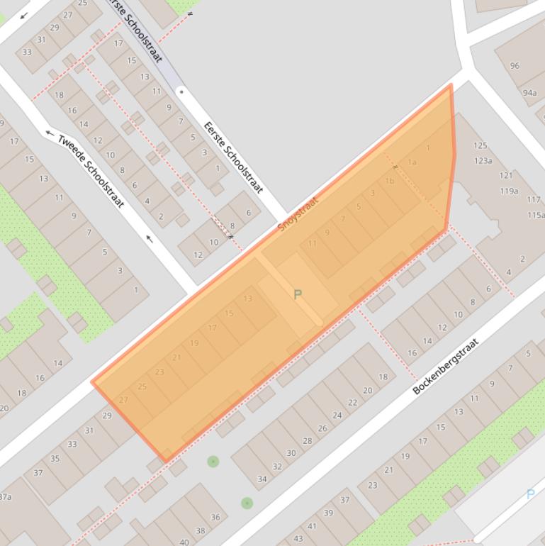 Kaart van postcodegebied 2802SR.