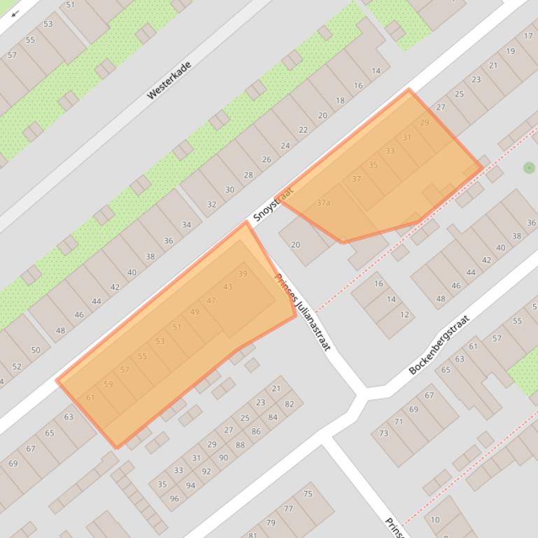 Kaart van postcodegebied 2802ST.