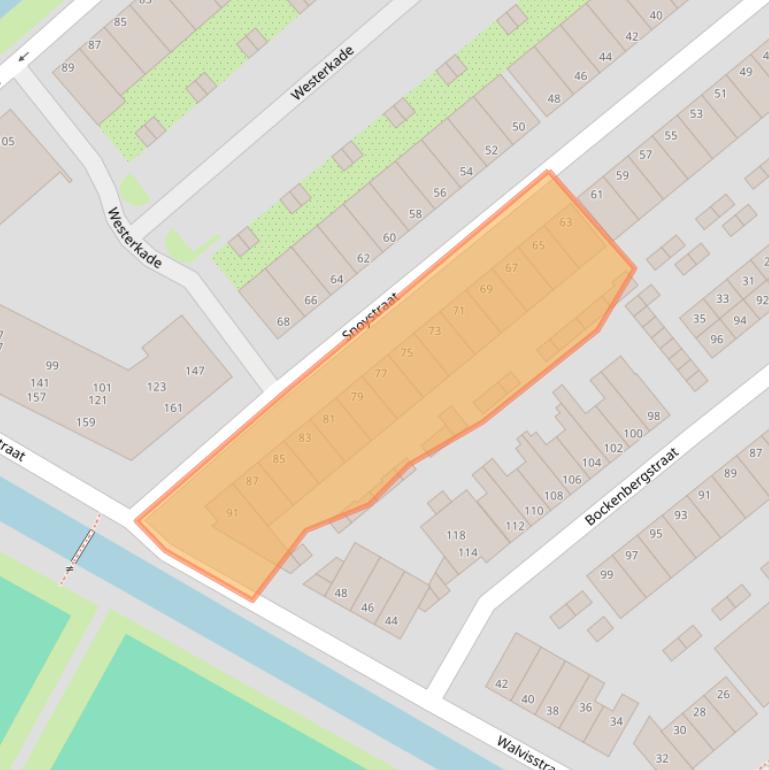 Kaart van postcodegebied 2802SV.