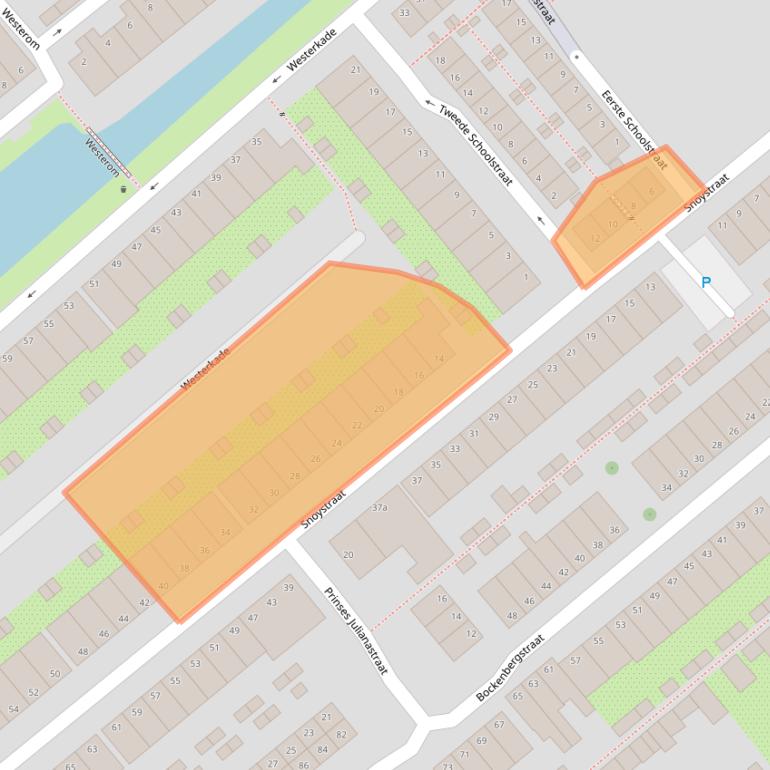 Kaart van postcodegebied 2802SX.