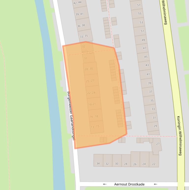 Kaart van postcodegebied 2802TC.