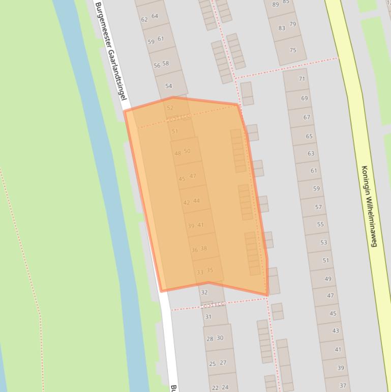 Kaart van postcodegebied 2802TD.