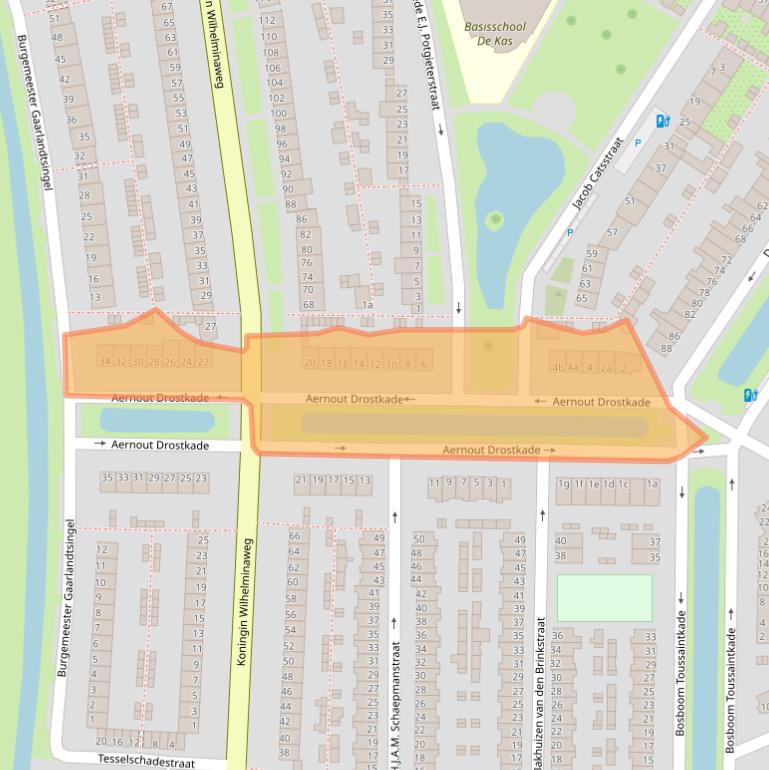 Kaart van postcodegebied 2802TN.