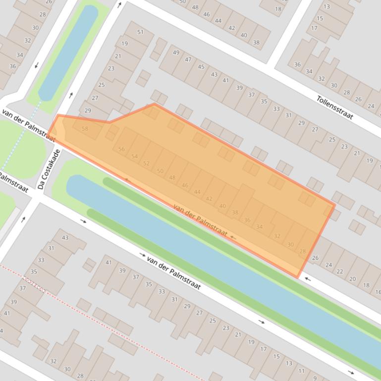 Kaart van postcodegebied 2802VG.