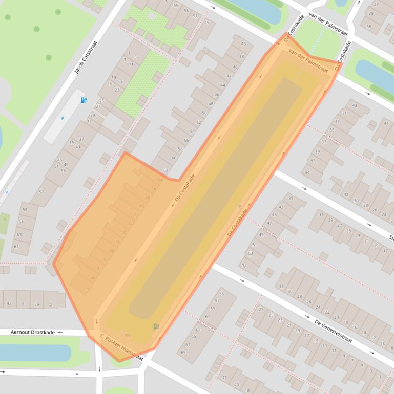 Kaart van postcodegebied 2802VS.