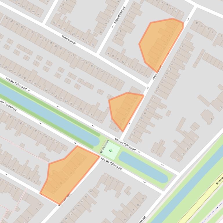 Kaart van postcodegebied 2802XP.