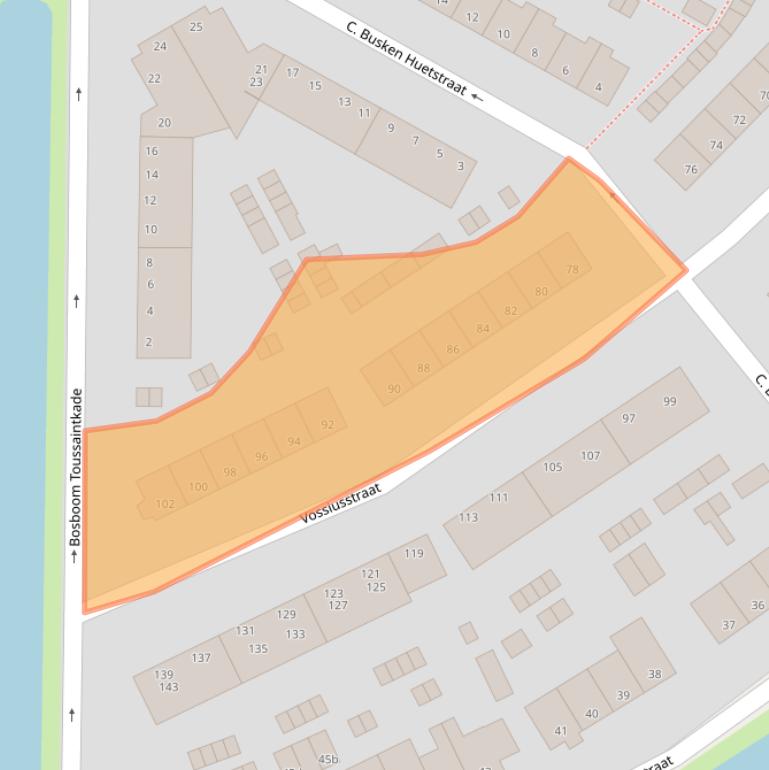 Kaart van postcodegebied 2802XT.