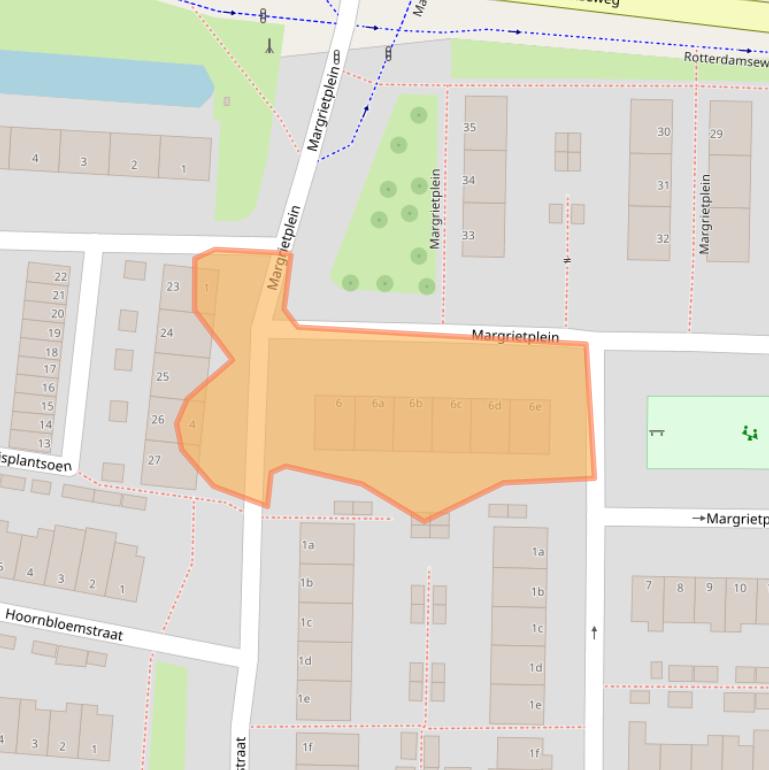 Kaart van postcodegebied 2802ZC.