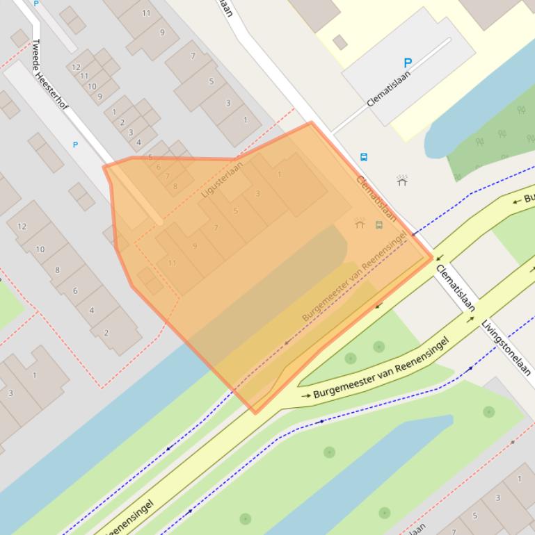 Kaart van postcodegebied 2803AC.