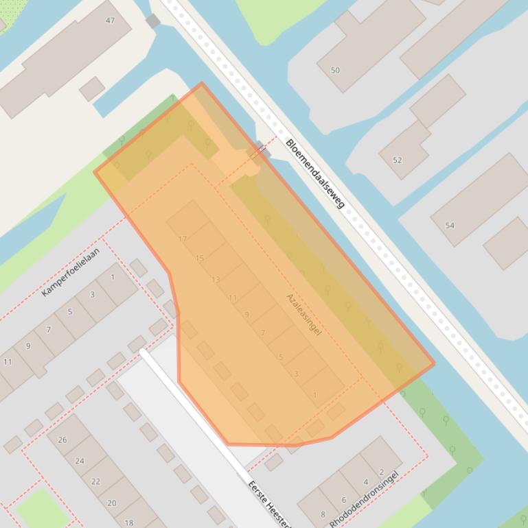 Kaart van postcodegebied 2803AJ.