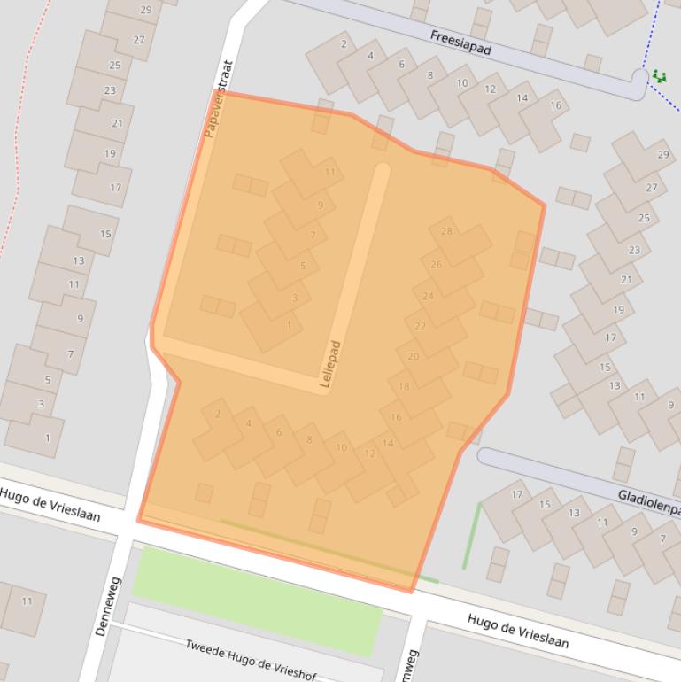 Kaart van postcodegebied 2803AN.