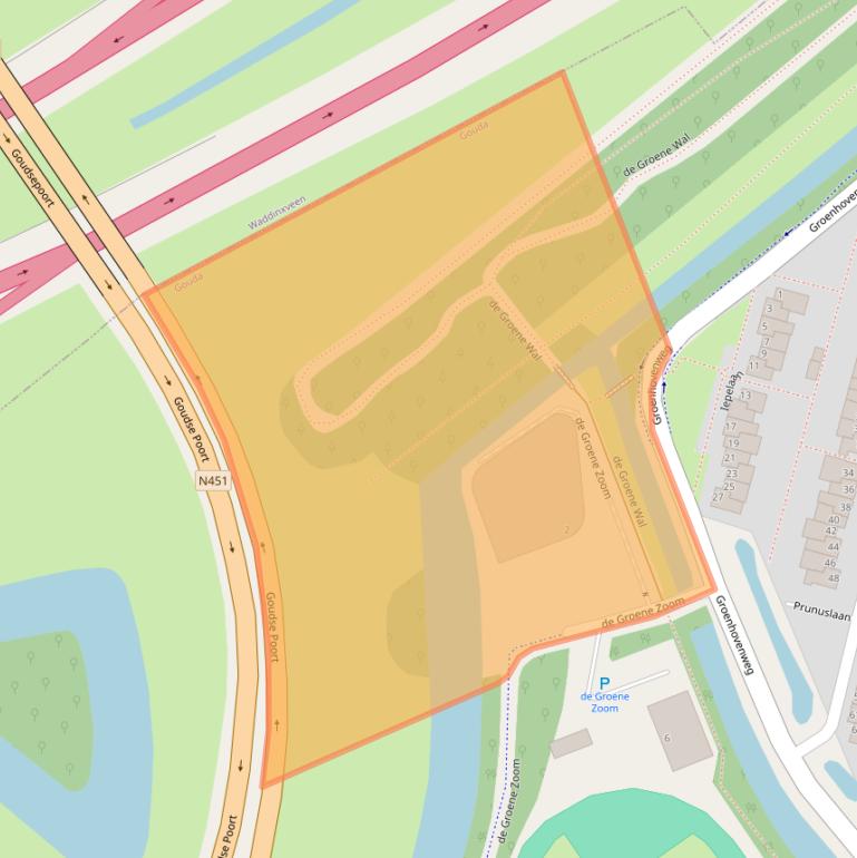 Kaart van postcodegebied 2803AZ.