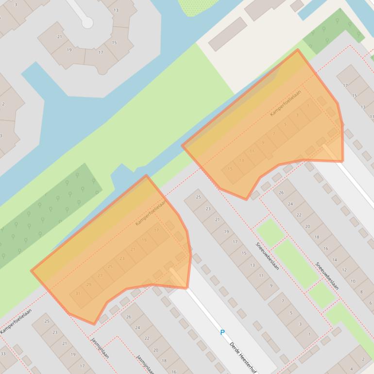 Kaart van postcodegebied 2803BD.