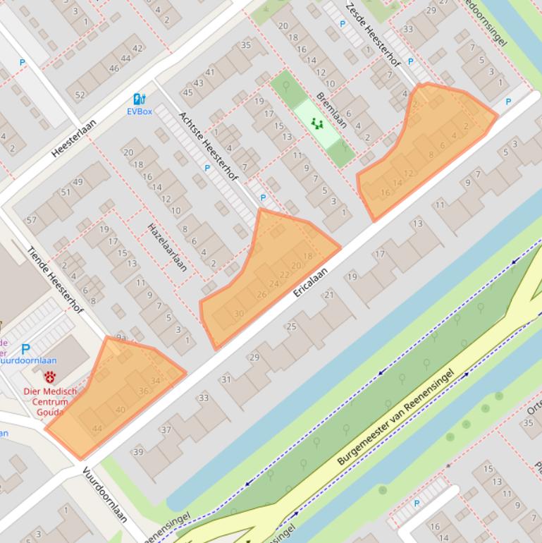 Kaart van postcodegebied 2803BP.