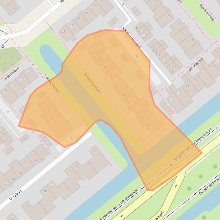 Kaart van postcodegebied 2803BZ.